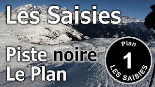 Les Saisies  Ski Alpin  Piste noire quotLe Planquot février 2023 4K [upl. by Manoop]