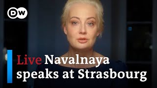 LIVE Navalnaya addresses the European Parliament I DW News [upl. by Daraj]