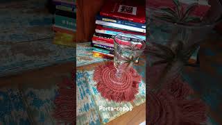 Porta copos de macramê diy macrame artesanato cupholder [upl. by Annaeoj]