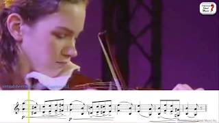 Hilary Hahn  Paganini  Caprice 24  Sheet Music Play Along [upl. by Sirroned]