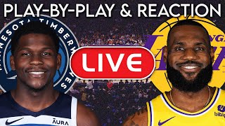 Los Angeles Lakers vs Minnesota Timberwolves LIVE PlayByPlay amp Reaction [upl. by Draper]