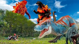 HuyềnCandy đại chiến Khủng long bạo chúa Godzilla Quái Vật p304DinosaurGodzilla In Real Life [upl. by Llorrad479]