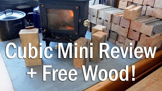 Mini Woodstove One Week Review On A Boat amp Free Wood Dunnage To Burn Cubic Mini [upl. by Wenona]