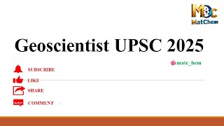 Geoscientist2025 upsc geoscientist geologist geochemist geophysist prelims mains hydrogeolo [upl. by Ergener]