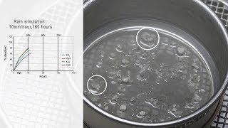 Demonstrating Polysulphate fertilizer solubility with a rain simulator [upl. by Mw]