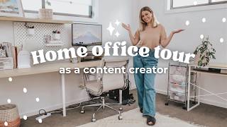 My Home Office Tour  Content Creator Home Office Setup [upl. by Aihsemek]