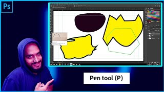 64 PHOTOSHOP Pen Tool Use Hindi में photoshop [upl. by Oflodur]