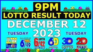 9pm Lotto Result Today December 12 2023 Tuesday [upl. by Feodore741]