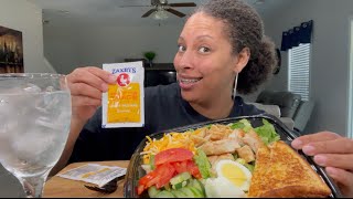 Zaxby’s Cob Salad with Honey Mustard Dressing foodie eatingshow zaxbys salad asmr eatingsounds [upl. by Bunns]