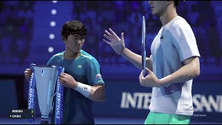 TieBreak Winning Nitto Finals Nishioka vs Zverev Expert Gameplay [upl. by Anilave]