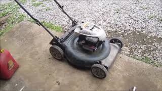 yardman push mower part 2 easy fix and runs good now [upl. by Mouldon872]