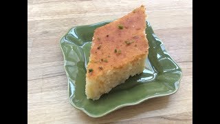 SUTLU REVANI RECIPE  Turkish Semolina Cake With Milk Syrup [upl. by Ellenor]