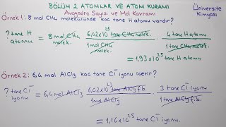 Genel Kimya 1Bölüm 2Atomlar ve Atom KuramıAvogadro Sayısı ve Mol Kavramı 3 [upl. by Kroy]