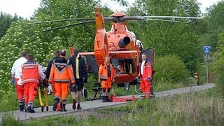 Korbach Radfahrerin stürzt Rettungshubschrauber [upl. by Robina]