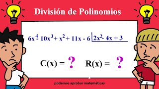 DIVISIÓN DE POLINOMIOS EXACTA Y ENTERA [upl. by Ddene954]