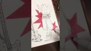 cool sketchbook spread trick right there  sketchbook ideas shorts yt art [upl. by Deland679]