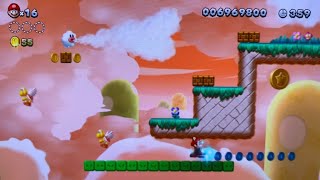 Meringue Clouds6 Snaking above Mist Valley  All Star Coins New Super Mario Bros U Deluxe [upl. by Wrdna]