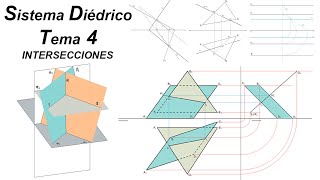 Intersecciones en Sistema Diédrico  Tema Completo 4 [upl. by Anika]