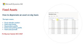 How to depreciate a fixed asset on a daily basis in Dynamics 365 Finance [upl. by Dayna]