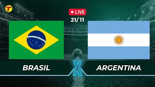 Brasil x Argentina  Eliminatórias Copa do Mundo AOVIVO  211123 [upl. by Richela446]