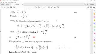 Helmholtz Vorticity Equation  Fluid Mechanics II  Prof Maqsood Ali Abbas [upl. by Ermin36]