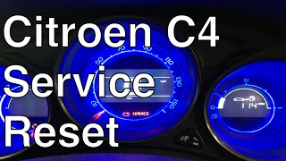 Citroen C4 service reset How to easily reset [upl. by Mcilroy]