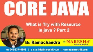 Core Java Tutorials  What is Try with Resource in java  Part 2  MrRamachandra [upl. by Dave]