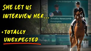 Amelia Newcomb shares her preshow routine  Prix St Georges test [upl. by Novelc]