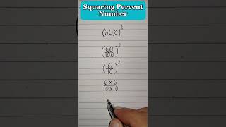 Squaring Percent Number math mathematics mathshorts [upl. by Imekawulo]