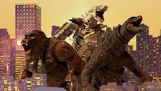 Godzilla vs Kong Full Final Battle Stop Motion [upl. by Onifur]