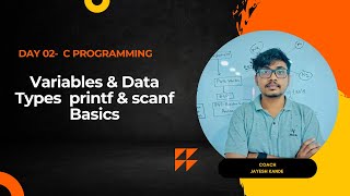 Day 02 C Programming Understanding Variables Data Types and InputOutput in C Programming [upl. by Rozele]