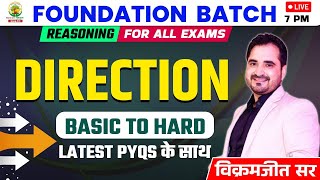 🔴DIRECTION  FOUNDATION BATCH REASONING By  VIKRAMJEET SIR rankersgurukul direction [upl. by Buck217]