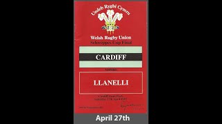 Schweppes Cup Final 1985 Cardiff v Llanelli with postmatch interviews [upl. by Aicinat]