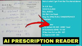 AI Prescription Reader  How To Read Doctors Prescription  Read Medicine Prescription [upl. by Edy]