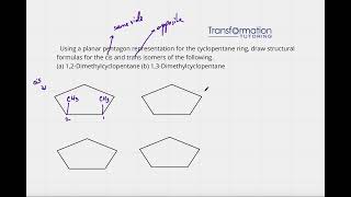 How To Draw Cis And Trans Isomers Of 12 and 13 Dimethylcyclopentane Orgo Made Easy By Mayya [upl. by Ellehsim]