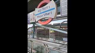 Delhi metro Blue Line Mayur Vihar 1 to Noida Sector 18 [upl. by Yud]