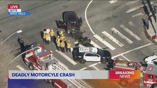 1 dead 2 injured after motorcycle crashes during LAPD following [upl. by Ellekcim]