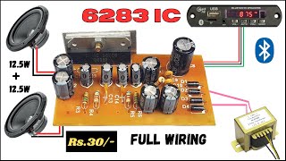 CD 6283 Ic audio Amplifier Circuit Full Wiring In Hindi  Cheapest Audio Amplifier Board [upl. by Drawyeh964]