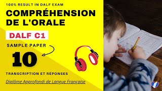 DALF C1  Compréhension de lorale No 10  DALF C1 Listening Practice Test Online [upl. by Aihsotal]