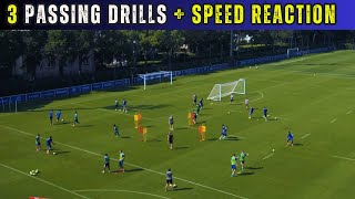 🔰 📢Simple Passing Drills  Sprint Reaction  3 Drills [upl. by Reifinnej]