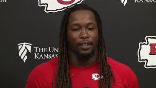 Kareem Hunt says hes looking for a great onetwo punch with Isiah Pacheco [upl. by Belen]