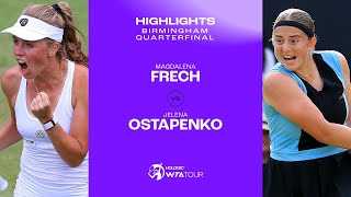 Magdalena Frech vs Jelena Ostapenko  2023 Birmingham Quarterfinals  WTA Match Highlights [upl. by Oruasi]