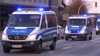 Führungsfahrzeug3x HGrKW Bundespolizei 1 Mai Demo Hamburg [upl. by Eckardt352]