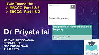 Twin Tutorial for MRCOG part 2 and Part 3 EBCOG Part 1 and part 2 [upl. by Azaleah]