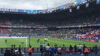 Northern Ireland fans sing quotWill Griggs On Firequot in Paris against Germany Euro 2016 [upl. by Araek919]