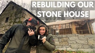 09  HOMESTEAD LIVING OFF GRID PORTUGAL RURAL STONE HOUSE RENOVATION BUILDING OFF THE GRID HOUSE [upl. by Hedve]