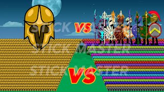 9999 GOLDEN SPEARTONS VS 9999 ALL SKIN SPEARTONS IN STICK WAR  STICK WAR LEGACY  STICK MASTER [upl. by Atteniuq]