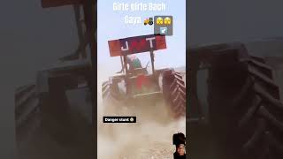 DANGEROUS STUNT GIRTE GIRTE BACH GAYA trending farmer tractordriving viralclips youtubeshorts [upl. by Etteniotna580]