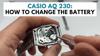 Casio AQ 230 Battery Replacement  SR920 Battery Equivalent  Renata 371  AG6 Watch battery [upl. by Mariken125]