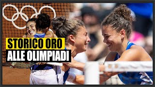 ERRANIPAOLINI NELLA STORIA VINCONO LA MEDAGLIA DORO ALLE OLIMPIADI NEL DOPPIO FEMMINILE DI TENNIS [upl. by Goldi]